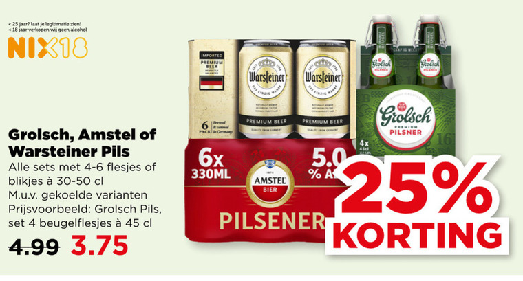 Amstel   blikje bier folder aanbieding bij  Plus - details