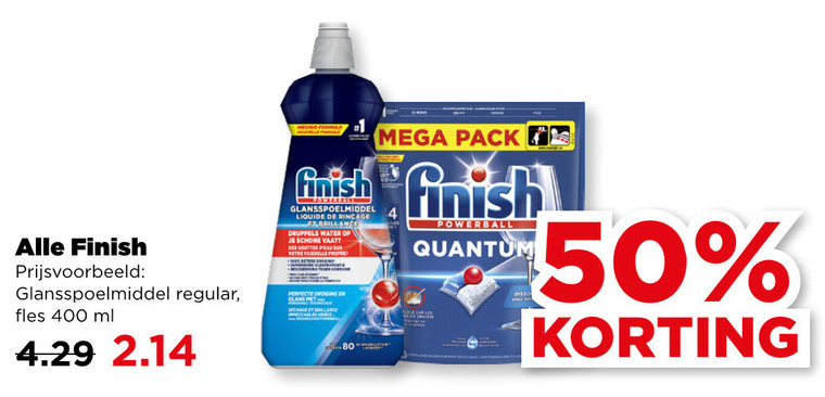Finish   vaatwasmiddel folder aanbieding bij  Plus - details