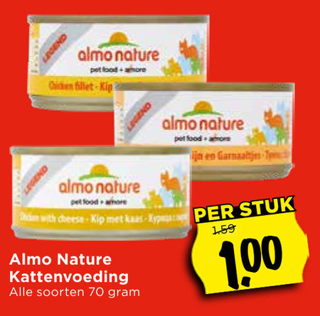 Almo Nature   kattenvoer folder aanbieding bij  Vomar - details