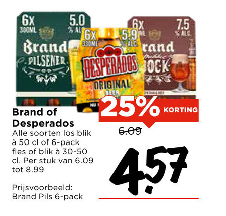 Desperados   speciaalbier, blikje bier folder aanbieding bij  Vomar - details