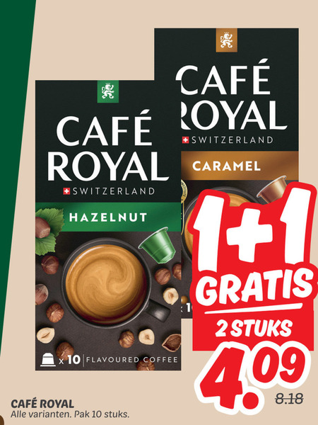 Cafe Royal   koffiecups folder aanbieding bij  Dekamarkt - details