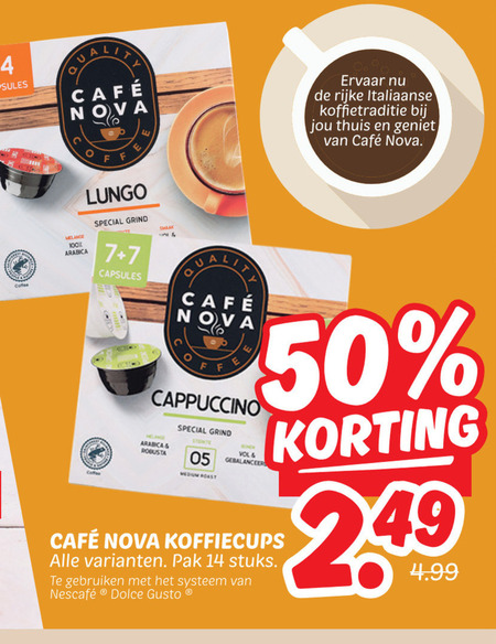 Cafe Nova   dolce gusto capsules folder aanbieding bij  Dekamarkt - details