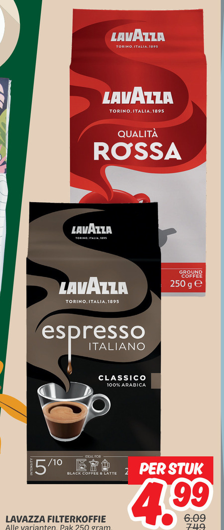 Lavazza   koffie folder aanbieding bij  Dekamarkt - details