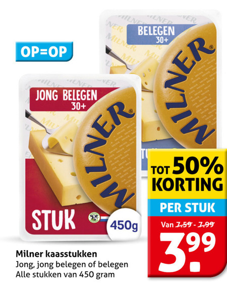 Milner   kaas folder aanbieding bij  Hoogvliet - details