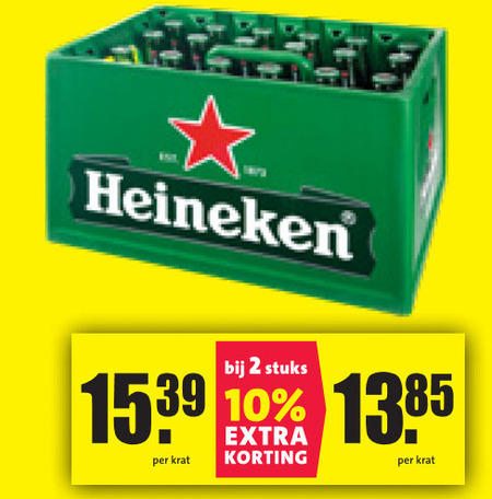 Heineken   krat bier folder aanbieding bij  Nettorama - details