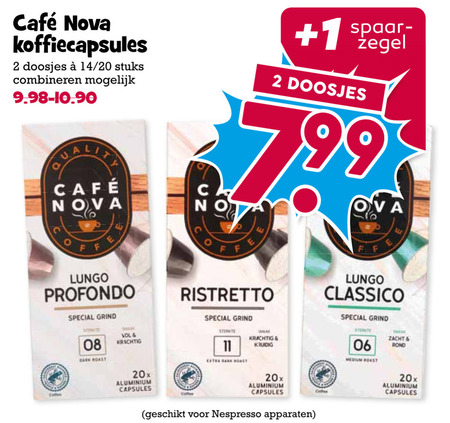 Cafe Nova   koffiecups folder aanbieding bij  Boons Markt - details