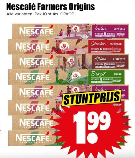 Nescafe   koffiecups folder aanbieding bij  Dirk - details