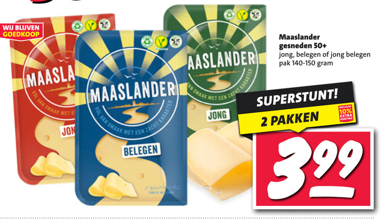 Maaslander   kaasplakken folder aanbieding bij  Nettorama - details