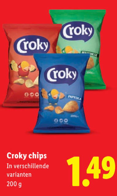 Croky   chips folder aanbieding bij  Lidl - details