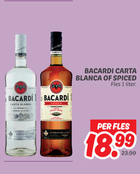 Bacardi   rum folder aanbieding bij  Dekamarkt - details