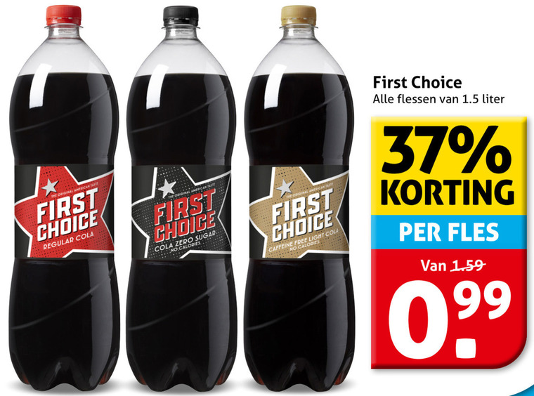 First Choice   cola folder aanbieding bij  Hoogvliet - details