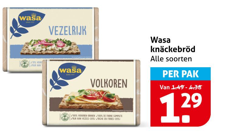 Wasa   knackebrod folder aanbieding bij  Hoogvliet - details