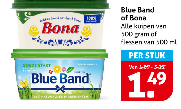 Blue Band   margarine folder aanbieding bij  Hoogvliet - details