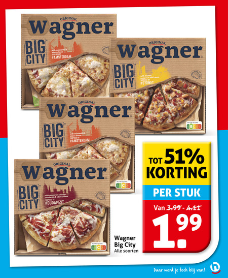 Wagner   diepvriespizza folder aanbieding bij  Hoogvliet - details