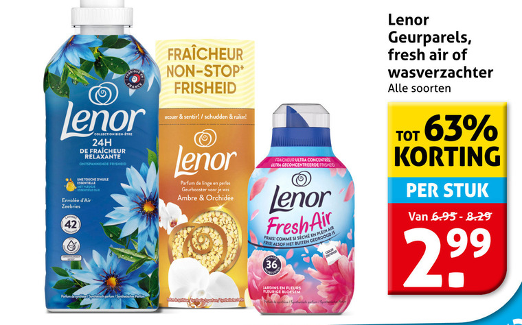 Lenor   wasverzachter folder aanbieding bij  Hoogvliet - details