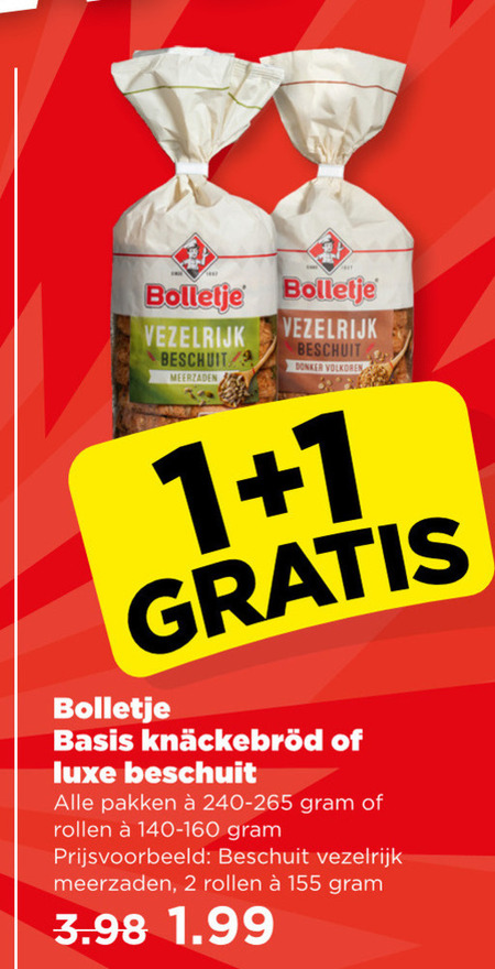 Bolletje   beschuit folder aanbieding bij  Plus - details