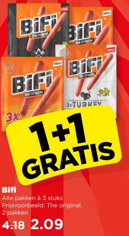 Bifi   bierworstjes folder aanbieding bij  Plus - details