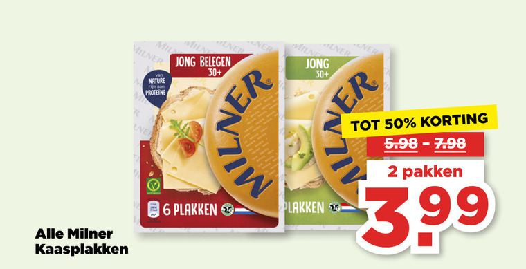 Milner   kaasplakken folder aanbieding bij  Plus - details