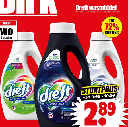 Dreft   wasmiddel folder aanbieding bij  Dirk - details