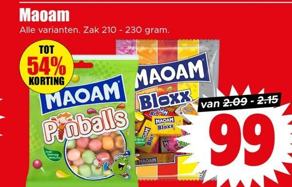 Maoam   snoep folder aanbieding bij  Dirk - details