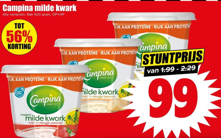 Campina   kwark folder aanbieding bij  Dirk - details