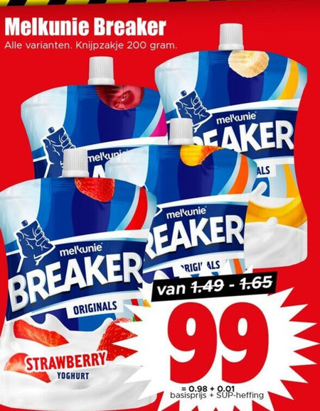 Melkunie   zuivelsnack folder aanbieding bij  Dirk - details