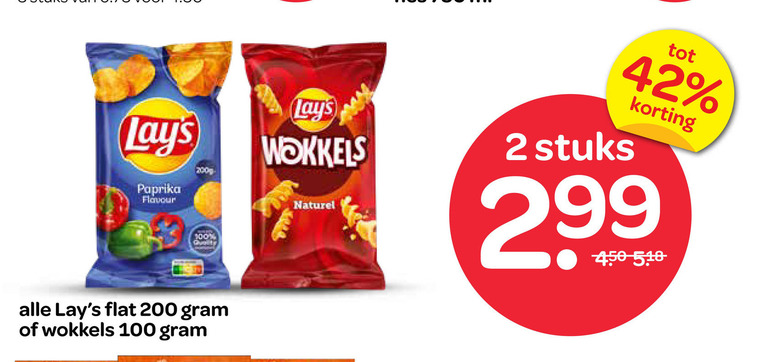 Lays   zoutje, chips folder aanbieding bij  Spar - details