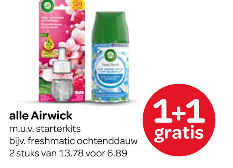 Airwick   luchtverfrisser folder aanbieding bij  Spar - details