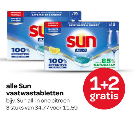 Sun   vaatwasmiddel folder aanbieding bij  Spar - details