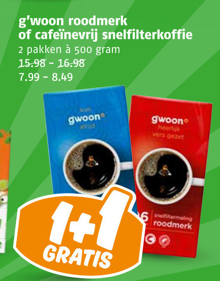 Gwoon   koffie folder aanbieding bij  Poiesz - details