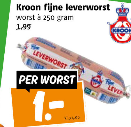Kroon   leverworst folder aanbieding bij  Poiesz - details