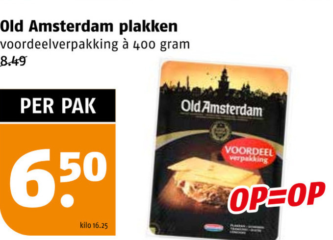 Old Amsterdam   kaasplakken folder aanbieding bij  Poiesz - details