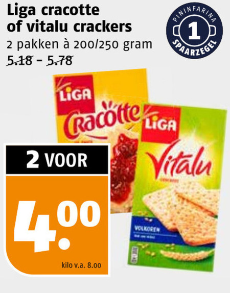 Liga   crackers folder aanbieding bij  Poiesz - details