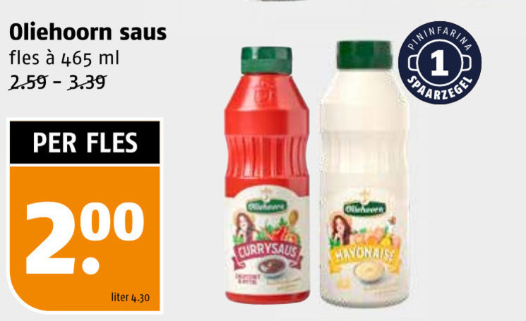 Oliehoorn   mayonaise, snacksaus folder aanbieding bij  Poiesz - details