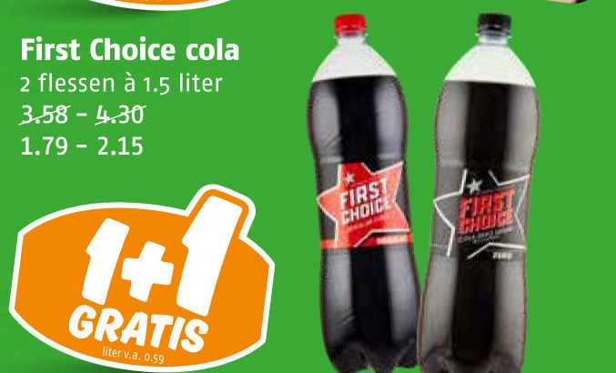 First Choice   cola folder aanbieding bij  Poiesz - details