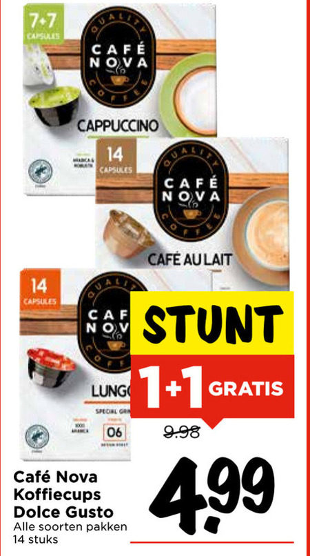 Cafe Nova   dolce gusto capsules folder aanbieding bij  Vomar - details