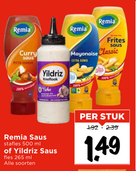 Remia   snacksaus, curryketchup folder aanbieding bij  Vomar - details