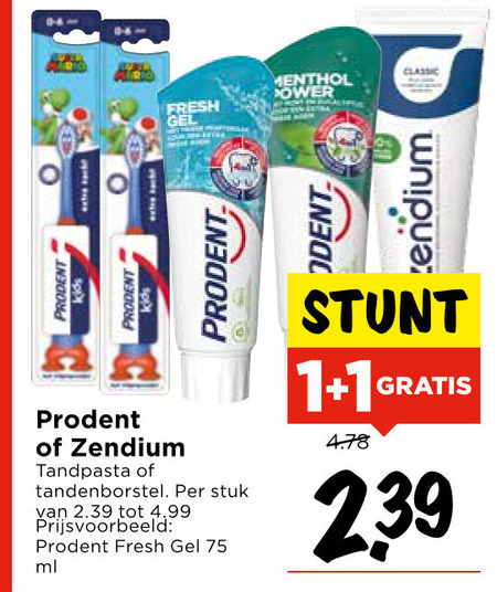 Zendium   tandpasta folder aanbieding bij  Vomar - details