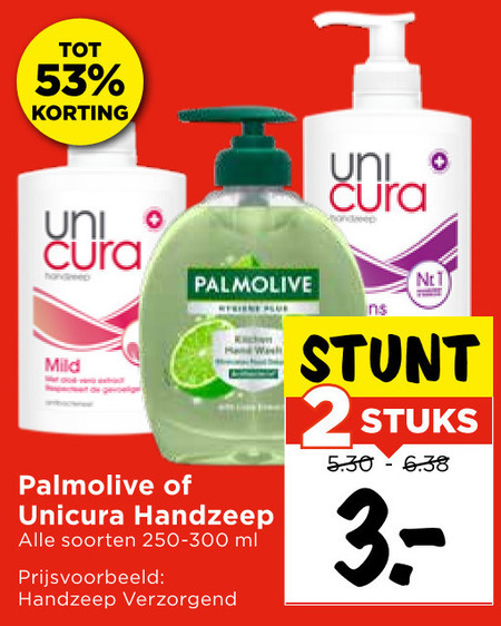 Unicura   handzeep folder aanbieding bij  Vomar - details