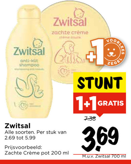 Zwitsal   babyshampoo folder aanbieding bij  Vomar - details