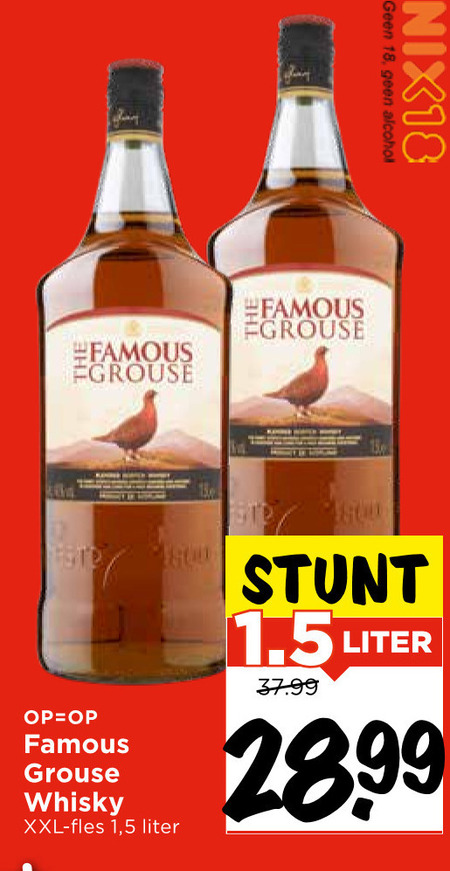 Famous Grouse   whisky folder aanbieding bij  Vomar - details