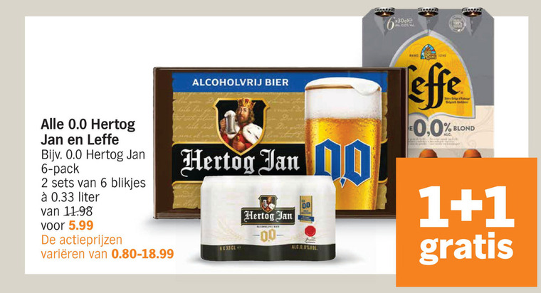 Leffe   alcoholvrij bier folder aanbieding bij  Albert Heijn - details