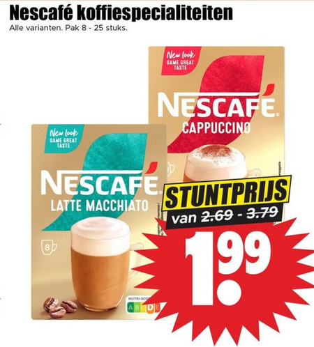 Nescafe   oploskoffie folder aanbieding bij  Dirk - details