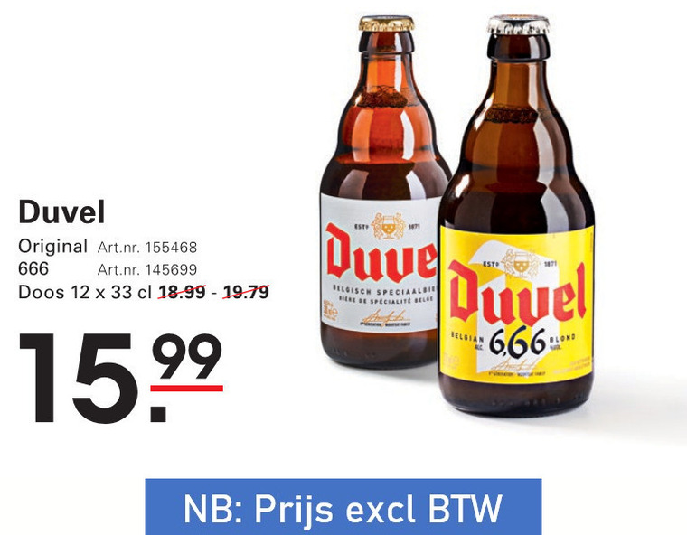 Duvel   speciaalbier folder aanbieding bij  Sligro - details