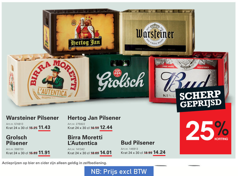 Birra Moretti   krat bier folder aanbieding bij  Sligro - details