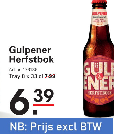 Gulpener   bokbier folder aanbieding bij  Sligro - details