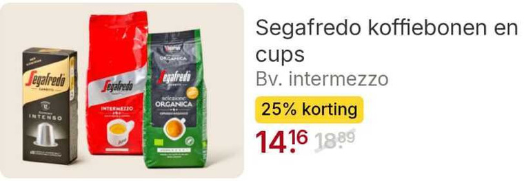Segafredo   koffiecups, koffiebonen folder aanbieding bij  Picnic - details