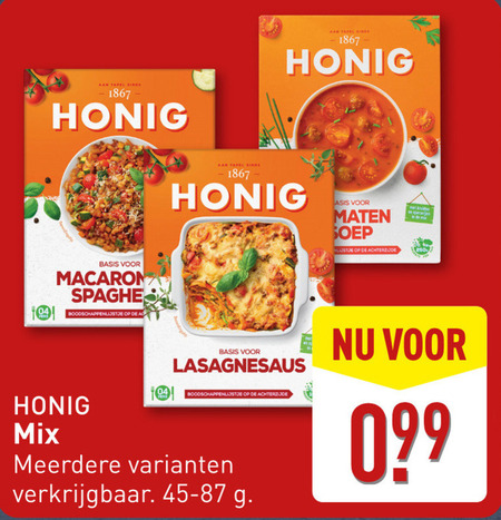 Honig   soep, maaltijdmix folder aanbieding bij  Aldi - details