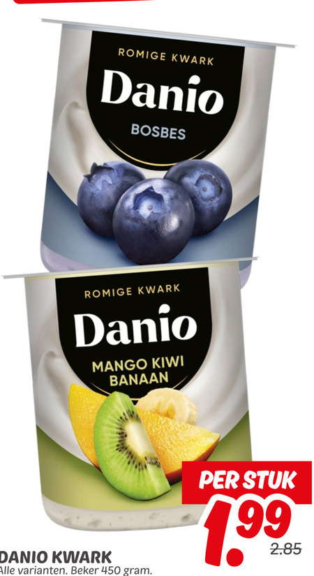 Danone Danio   kwark folder aanbieding bij  Dekamarkt - details