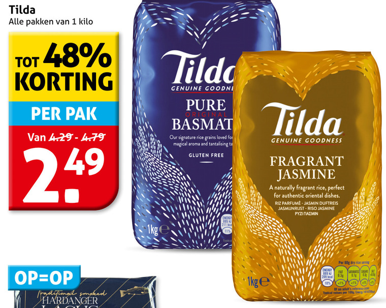 Tilda   rijst folder aanbieding bij  Hoogvliet - details